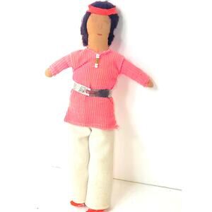 8" Vintage Native American Navajo Handmade Cloth Doll